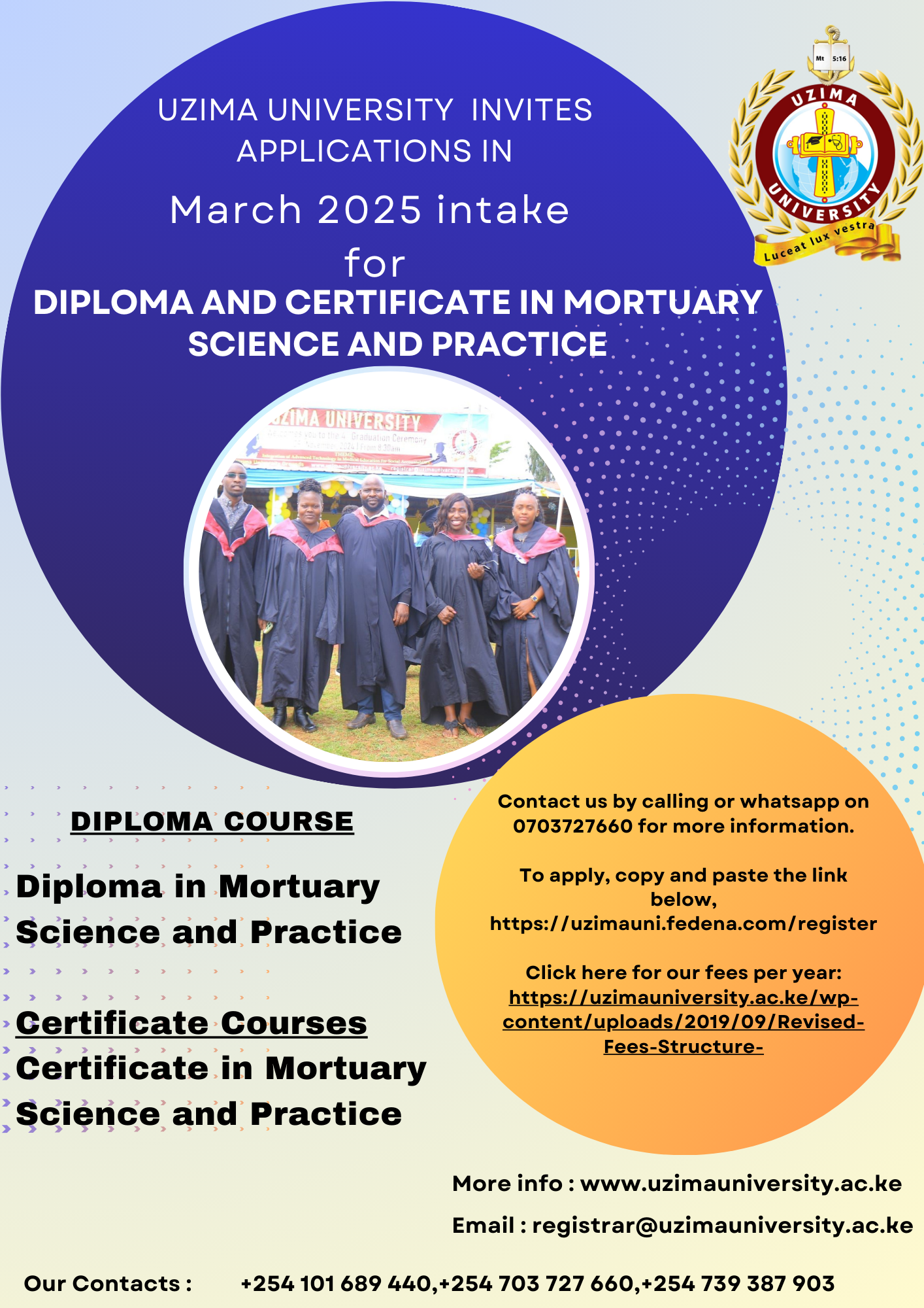 Diploma and Certificate in Mortuary Science and Practice